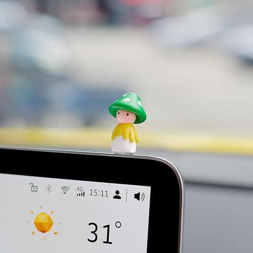 YGMONER Car Interior Mini Mushroom Frigurines Dashboard Decorations Pack of 4 Cute Decoration for Vehicle Room Cake (Mushroom) thumbnail 4