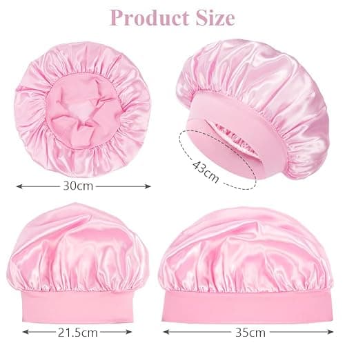 flintronic Satin Haarhaube, Satin Seiden Schlafmütze, Nacht Schlafhaube, Schlafhaube Haare Schützen, Satinhaube Zum Schlafen, Für Damen Und Mädchen thumbnail 2