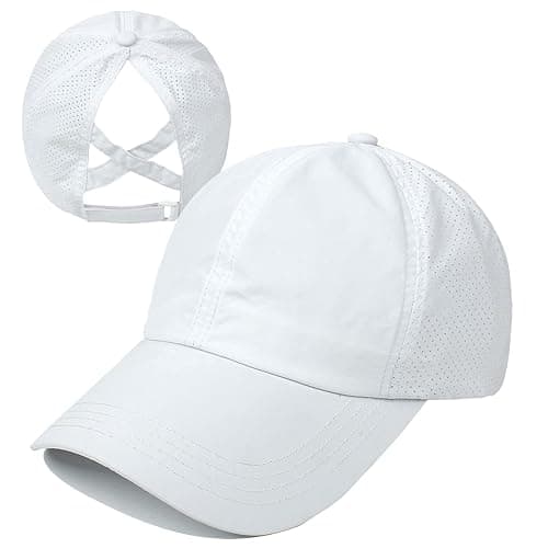 Bonvince Womens Criss Cross Ponytail Hat Quick Drying Baseball Cap Sun Hats UV Protection Sport Cap - Image 1