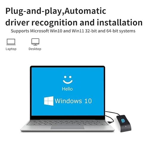 JIAN BOLAND USB Fingerprint Reader Fingerprint for Windows10/11, Windows Hello Automatic Driver Installation with 5ft Extension Cable-Windows Password Free Operation thumbnail 3