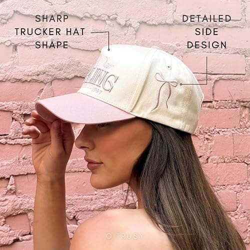 Vintage Fashion Trucker Hat | Men & Women | Trendy Cute Retro Red Caps for Country & Western | Camo Fur Cotton | Snapback thumbnail 5
