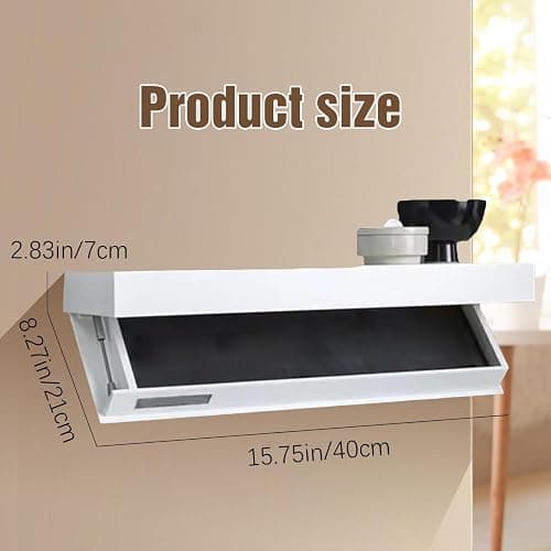 QQP Magic Flap Design Shelf with Secret Compartment – Hidden Compartment Shelf, Floating Shelves with Drawer, Wall Mounted Secret Storage Shelf for Home or Office thumbnail 2