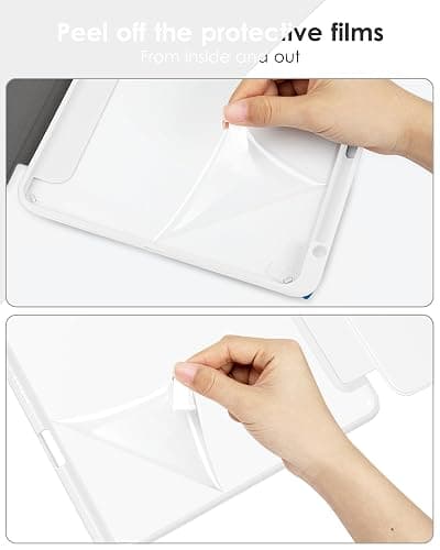 VIKESI Case for iPad (A16) 11-inch 2025 and iPad 10th Generation 10.9 Inch 2022, Clear Back and TPU Shockproof Frame Cover [Built-in Pencil Holder, Support Auto Sleep/Wake] - White thumbnail 7