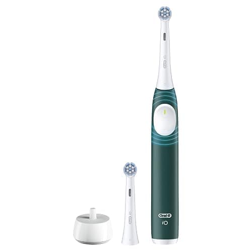 Oral-B Rechargeable Electric Toothbrush, iO2 Starter Kit, 3 Cleaning Modes, Automatic Pressure Sensor to Protect Gums, 2 Brush Heads, Forest Green thumbnail 15