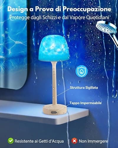Lampe de Douche Étanche SPA - Lampe de Bureau Sans Fil Rechargeable - Projecteur d'Ambiance SPA 16 Couleurs LED - Télécommande - Contrôle Tactile - Éclairage Salle de Bain, Toilettes, Bureau thumbnail 4