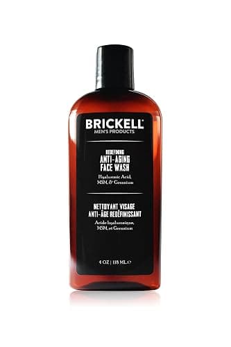 Brickell Men's Redefining Anti-Aging Face Wash For Men, Natural and Organic, Foaming Gel Face Wash Firms & Plumps Skin to Reduce Signs of Aging (Scented, 4 oz) - Image 1