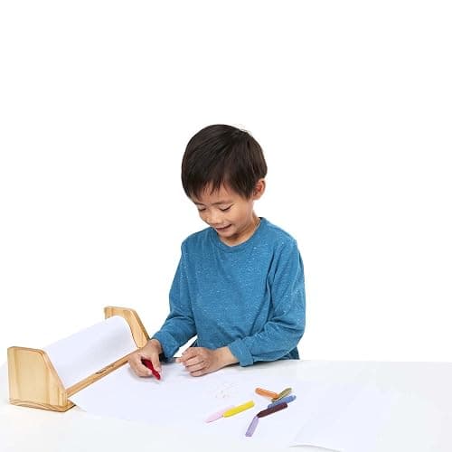 Melissa & Doug Wooden Tabletop Paper Roll Dispenser With White Bond Paper (12 inches x 75 feet) Drawing For Kids Art, Craft Roll For Kids thumbnail 6