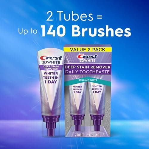 Crest 3DWhite Brilliance Deep Stain Remover Brilliant White Toothpaste - 3.1oz/2pk thumbnail 9