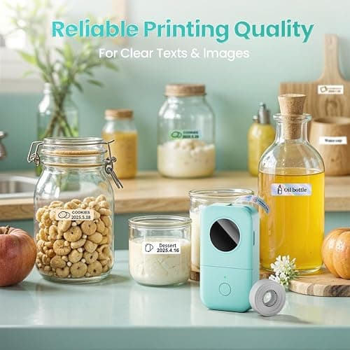 Phomemo Label Maker Machine with Tape, D30 Portable Mini Label Printer, Small Bluetooth Label Makers Handheld Thermal Sticker, Multiple Templates Fonts Icon Custom Name Label for Home Kids, School thumbnail 7