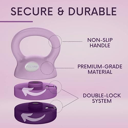 Polyfit Adjustable Kettlebell | 5 lb - 12 lb | Kettlebells Weights Set for Home Gym | Kettle Bell Sets for Women at Home thumbnail 4