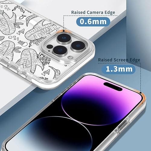 Generic Case for iPhone 14,Whale Shark Coral Reef Ocean Phone Case for Girl Women,Compatible with MagSafe,Scratch Resistant Shockproof Cover Clear Phone Case for iPhone 14 thumbnail 5