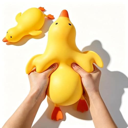 13in Giant Duck Squishy, Jumbo Big Cute Large Ducks Stress Ball Soft Squishys Slow Rising Stress Ball Fun Decompression Ducks Squishies Gift for Anxiety Stress Party Favors - Image 1