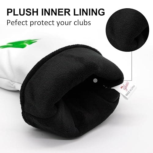 Montela Golf Club Covers Lucky Clover Golf Driver Covers Fairway Wood Head Cover Hybrid Headcover Leather 3 Wood Headcovers Golf Head Covers for Scotty Cameron Taylormade Titleist Odyssey thumbnail 6