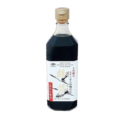 Yamaroku Shoyu Pure Artisan Dark Sweet Japanese Premium Gourmet Barrel Aged 4 Year Soy Sauce "Tsuru Bisiho", 18oz (532ml) (18oz, 1)… (1 Pack) - Image 1