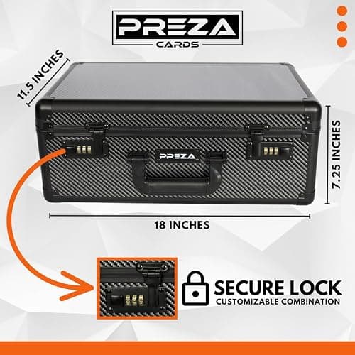 PREZA Graded Card Storage Box - Premium Trading Card Case for Graded Sports and TGC Collectibles - Carbon Fiber Slab Case Storage (X-Large) thumbnail 2