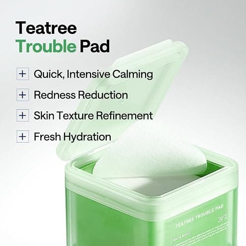 MEDIHEAL Teatree Trouble Pad - Square Cotton Facial Toner Pads with Tea Tree & Lactobacillus - Soothing to Calm Sensitive & Acne Prone Skin- Vegan Face Gauze 100 thumbnail 3