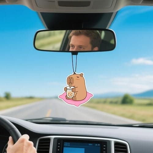 2 Stück Capybara Duftbaum Auto Lustige Car Air Freshener, Duftbaum Personalisiert, Duftspender Lufterfrischer für Autos, Capybara Geschenke, Duftspender für Autos, Schränke, Wohnzimmer, Schlafzimmer thumbnail 4