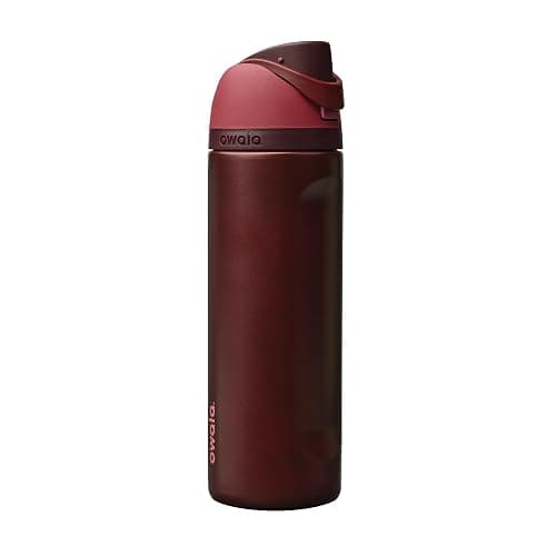 Owala FreeSip Insulated Stainless Steel Water Bottle with Straw, BPA-Free Sports Water Bottle, Great for Travel, 24 Oz, Black Cherry thumbnail 6