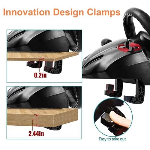 DOYO Racing Wheel, 270° Degree Driving Simulator Race Xbox Steering Wheel and Pedals with Dual Vibration, Gaming Steering Wheel for PC, PS4, Xbox One, Xbox Series X|S, PS3, Switch thumbnail 9