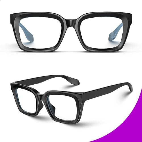 VISOONE Chunky Square Blue Light Blocking Glasses with Anti Computer Glare for Working Women Men MONTANA thumbnail 7
