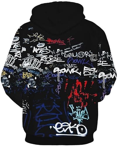Chaos World Men's Novelty Hoodie Long Sleeves 3D Funny Graphic Print Sweatshirt Pullover thumbnail 2