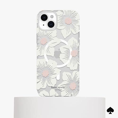 kate spade new york iPhone 15 Plus Case, Compatible with MagSafe - Hollyhock Cream - Hollyhock Cream thumbnail 6