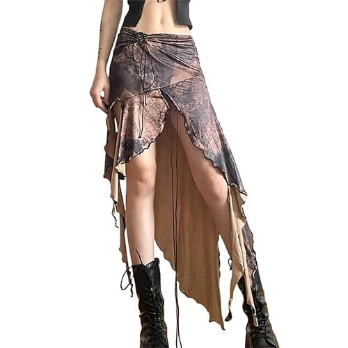Allpunkall Fairy Grunge Skirt for Women Punk Y2k Goth Emo Rave Harajuku Festival - Image 1