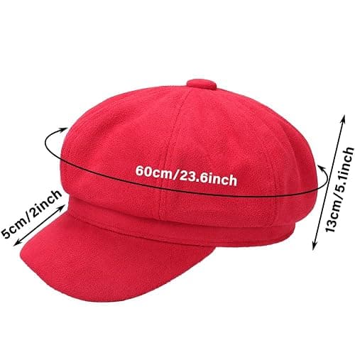 Newsboy Cabbie Baker boy hat Beret Cap for Women Pageboy Visor Paperboy Hat Sailor Fiddler Hat Adjustable thumbnail 4