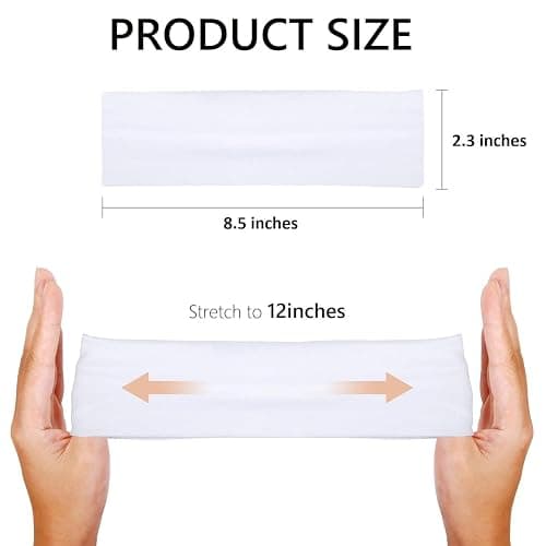 Headbands for Women 16 Pack Elastic Hair Bands for Women' Hair Non Slip Soft Cloth Fabric Headbands Womens Accessories, Neutrals Nude Solid Colors Head Bands thumbnail 3