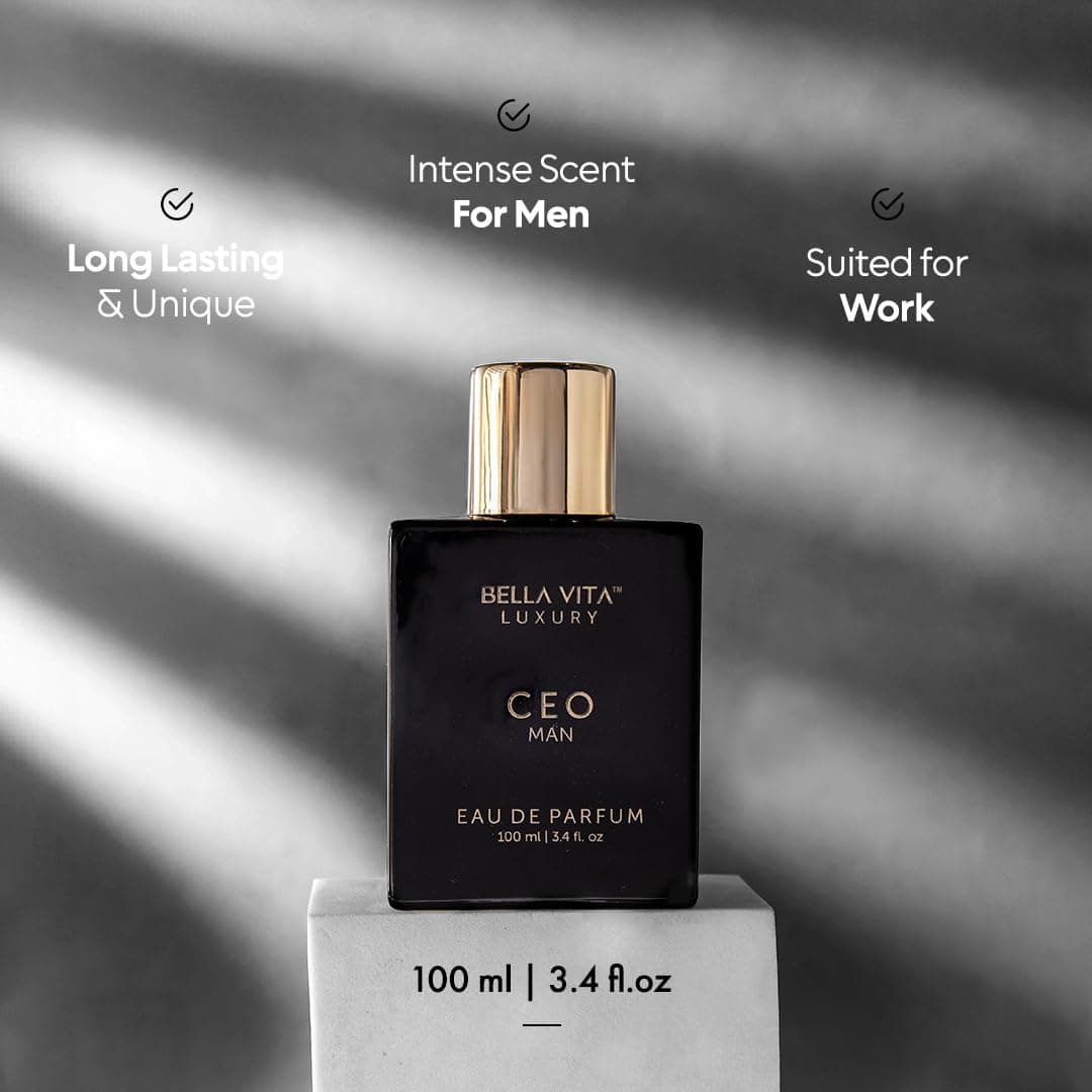 BellaVita Luxury CEO Man Perfume for Men (3.48 fl.oz) | Lasting Mens Cologne with Lemon, Lavender, Tonka & Agarwood | Mens Perfume Deodorant | Cologne Gifts for Men | Vegan Bold Mens Perfume thumbnail 3