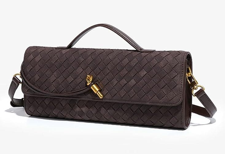 Upbull Trendy Woven Evening Clutch Purses Women Underarm Shoulder Handbag Cute Satchels Crossbody Purse PU Leather Wallet thumbnail 3