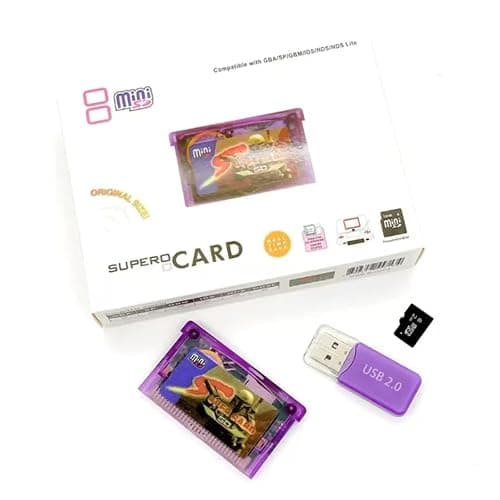 Mini SD Card Game Cartridge Adapter for GBA SP, GBM, IDS, NDS, NDSL: Play Retro Games on Your Handheld with Cheat Codes, Real-Time Save, and Fast Loading thumbnail 3