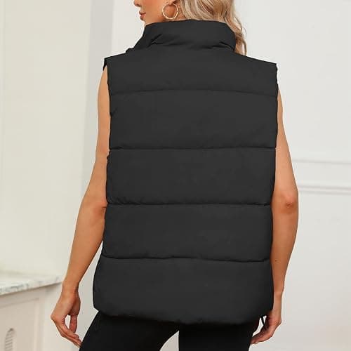 Century Star Puffer Vest for Women's Outerwear Vests Puffy Oversized 2024 Quilted Vest Tops Jackets Coat with Pockets thumbnail 5