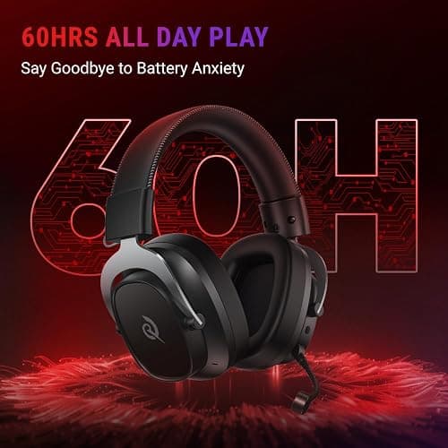 QCY Heroad VT200 Gaming Headset for PC: 53mm Neodymium Drivers - Detachable Noise Canceling Microphone - 2.4G/Bluetooth 6.0/Wired - Compatible for PS4/PS5, Switch, Xbox - 7.1 Surround Sound thumbnail 7