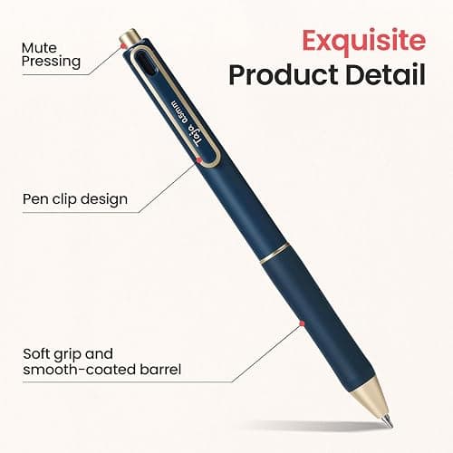 Taja Gel Pens, 6 Pcs Quick Dry Black Gel Ink Pens, 0.5mm Fine Point Smooth Writing Pens for Journaling and Note Taking, Cute Aesthetic Pens for Women & Men-Pastel thumbnail 3