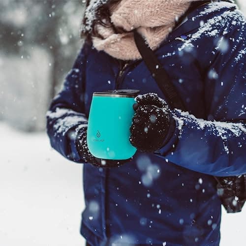 Ideus 16 oz (470 ml) Insulated Coffee Mug with Handle and Lid, Double Wall Stainless Steel Vacuum Thermal Coffee Mug, Travel Coffee Cup Thermal Cup for Home and Office (Sky Blue) thumbnail 9