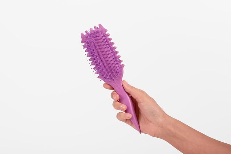 Bounce Curl Define EdgeLift Brush - Curly Hair Brush for Defining Detangling and Sectioning Wavy Curly Coily Hair - Orchid thumbnail 9