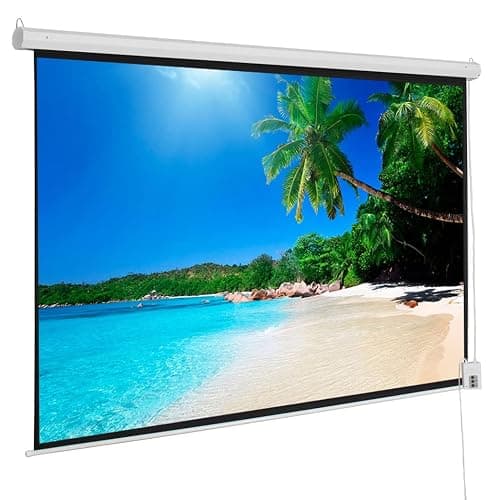 Kshioe Motorized Projector Screen with Remote Control, No Wrinkles, Without Dents, HD Screen, for Home Theater Office Classroom TV Usage (92inch 16:9) thumbnail 6