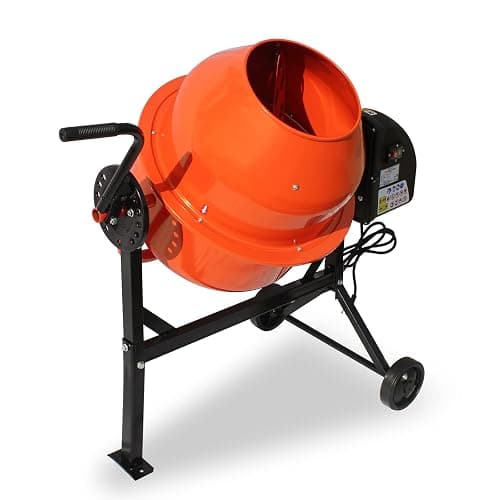 Oarlike Electric Concrete Mixer 3 Cu Ft Portable Cement Mixing Machine for Stucco, Mortar Seeds with Wheel and Stand - 3 Cubic Feet - Image 1