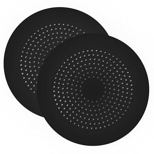 2 Pack Shower Drain Hair Catcher, Silicone Drain Cover with Suction Cup,Shower Drain Protector Drain Strainer Hair Stopper for Kitchen Bathroom Bathtub Sink(New Black 2Pack) - Image 1