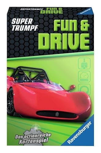 Ravensburger Kinderkartenspiele 20699 - Kartenspiel, Supertrumpf Fun and Drive, Quartett und Trumpf-Spiel für Technik-Fans ab 7 Jahren - Image 1