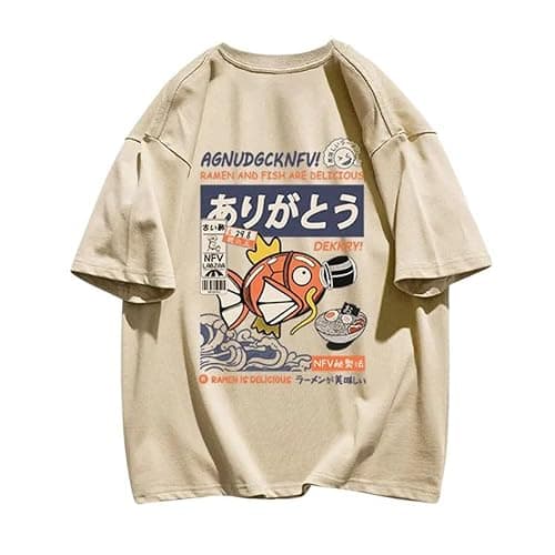 AOKLOK Cute Cartoon Fish Graphic T-Shirt thumbnail 6