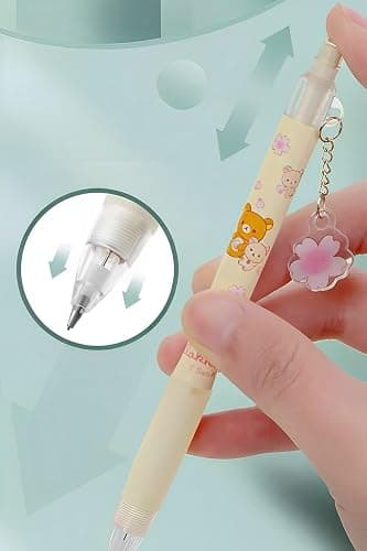 Mechanical 0.7mm and 0.5mm 4 pcs, Cute Bear Mechanical Pencils with Erasers for Students, Cartoon Bear Pencils Kawaii Stationery School Supplies thumbnail 6