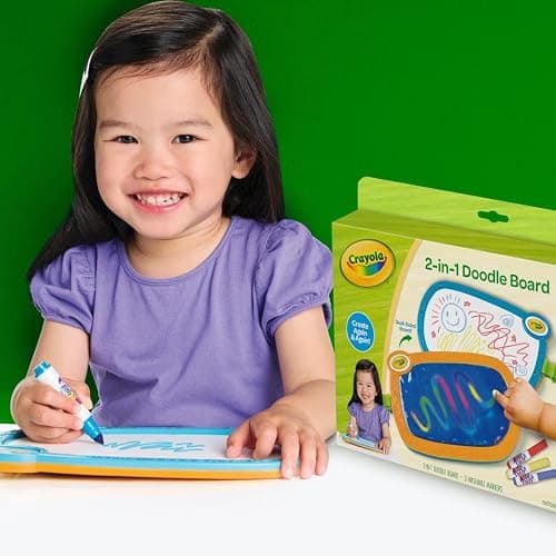 Crayola 2-in-1 Doodle Board for Toddlers, Squishy & Erasable Drawing Tablet, Educational Toddler Toy, Travel Activity, Sketching Pad, Gift for Kids thumbnail 2