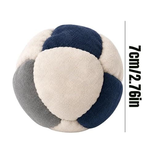 Soccer Hacky Sack Footbag,Soft Plush Footbags for Adults - Durable Fleece Juggling Balls,32-Panel Spiral Pellet Filled Footbag Ball,Hacky Sack Footbag for Foot Coordination Training B thumbnail 3
