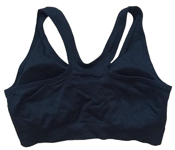 ohlyah Women's Zipper Front Closure Sports Bra Racerback Yoga Bras - Large - 3 Pack Black thumbnail 2