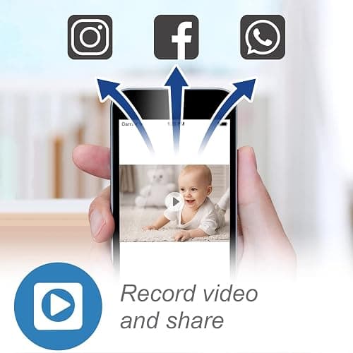 VTech RM7764-2HD Smart WiFi 2 Camera BabyMonitor, 360° Pan&Tilt, 10X Zoom, 7” HD Display & NightVision, Soothing Sounds, 2-Way Talk, Temperature & Motion Detection thumbnail 7