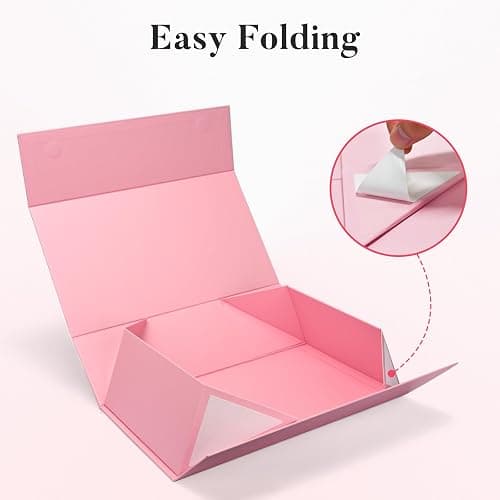 LIFELUM Pink Gift Box 13.85'' x 8.35'' x 4.45'' Gift for Valentines Large Gifts Boxes for Presents Birthday Magnetic Box for Gifts with Luxury Filler,Card, Ribbon,Sticker 1 Pack thumbnail 4
