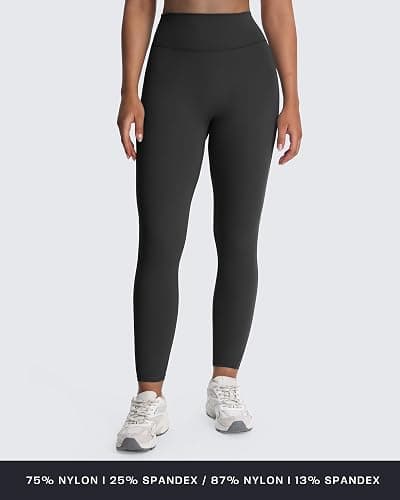 Aoxjox High Waisted Workout Leggings for Women Trinity Yoga Pants 26.5" - Black - X-Large thumbnail 4