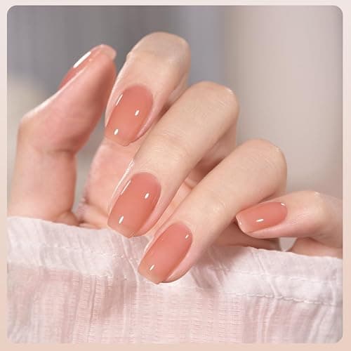 GAOY Milky Jelly Nude Gel Nail Polish Set, 6 Transparent Colors Sheer White Pink Soak Off UV Light Cure Gel Polish Kit for Salon and Nail Art DIY at Home thumbnail 4